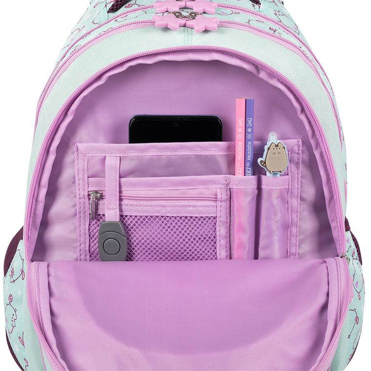 St.Majewski, Pusheen, plecak szkolny, 4-komorowy