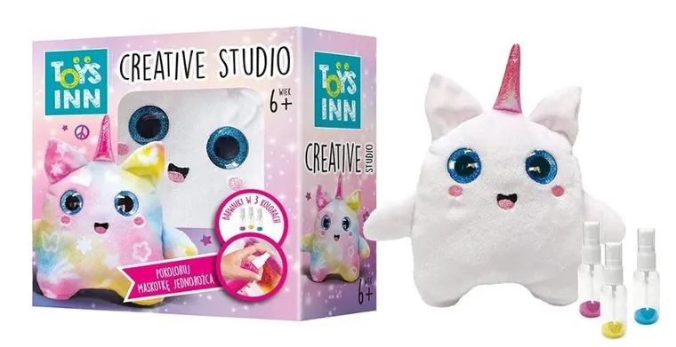 Stnux, Creative Studio, maskotka do kolorowania, jednorożec