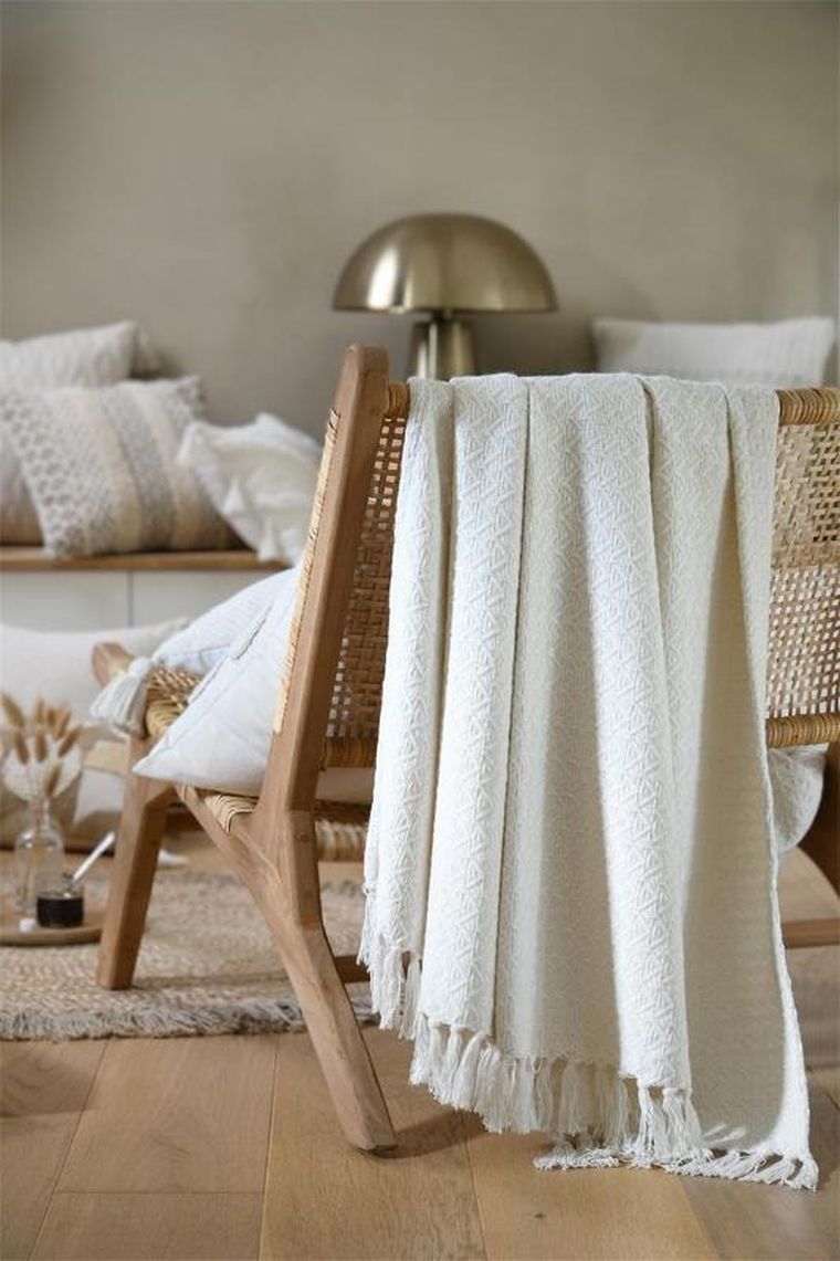 Stof, Balma, koc bawełninany z frędzlami, 125-150 cm