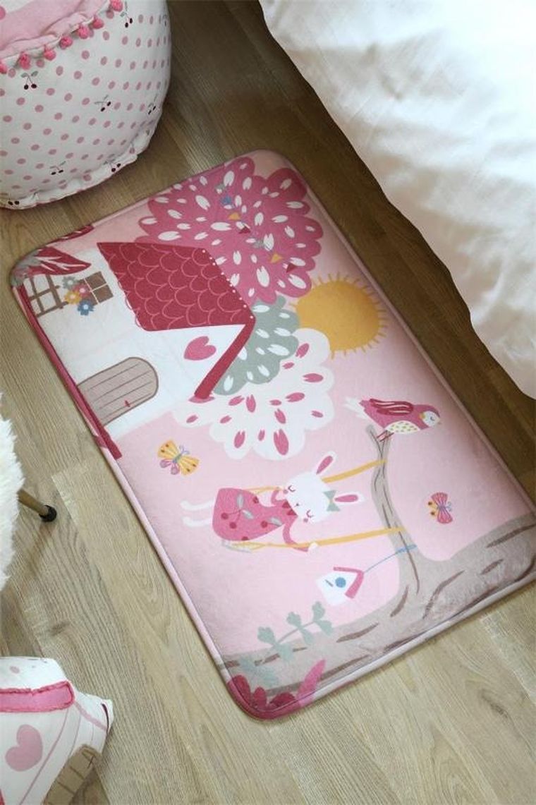 Stof, dywanik dziecięcy, Matty, różowy, 45-75 cm