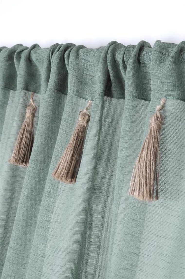 Stof, firana z frędzlami, Ibiza, 140-260 cm