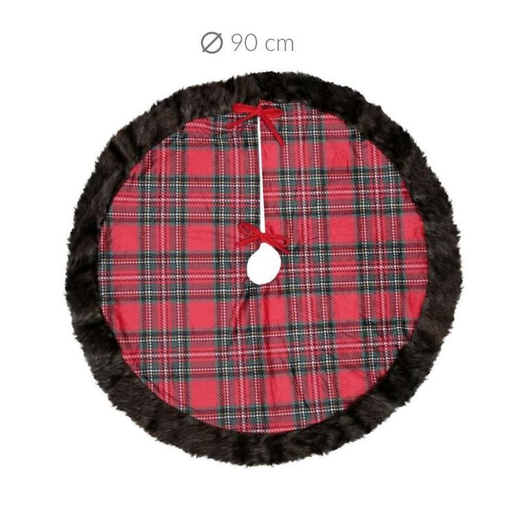 Stof, Klaus, dywan choinkowy, z futrzanym wykończeniem, 90 cm