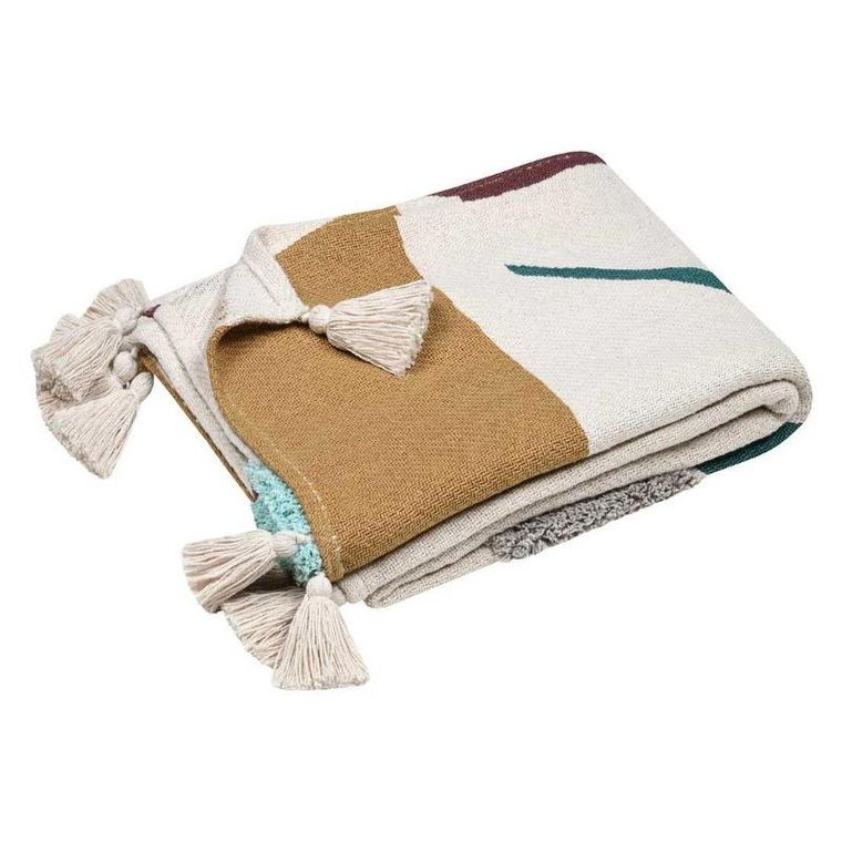 Stof, kolorowa narzuta bawełniana, 125-150 cm