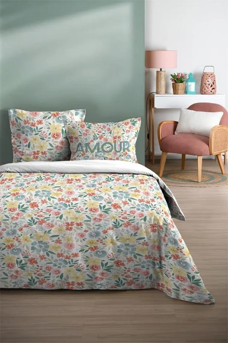Stof, komplet pościeli bawełnianej, Flower, 240-220 cm