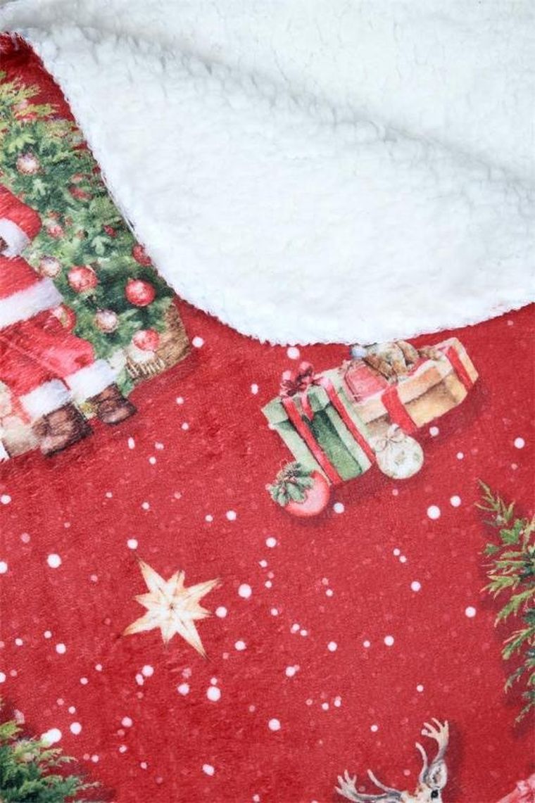 Stof, Noel, koc świąteczny z barankiem, 130-160 cm