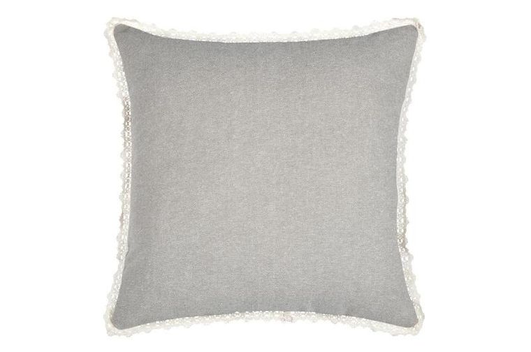 Stof, poduszka dekoracyjna, Clarine, z koronką, 40-40 cm