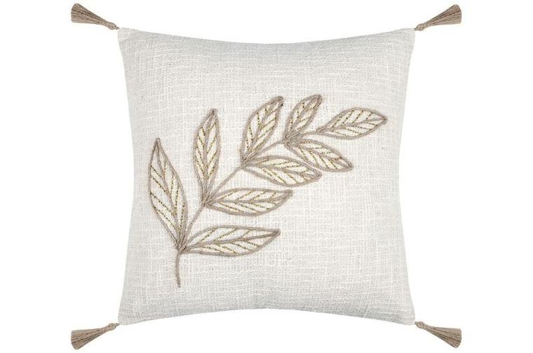 Stof, poduszka dekoracyjna hemera z frędzlami, 40-40 cm