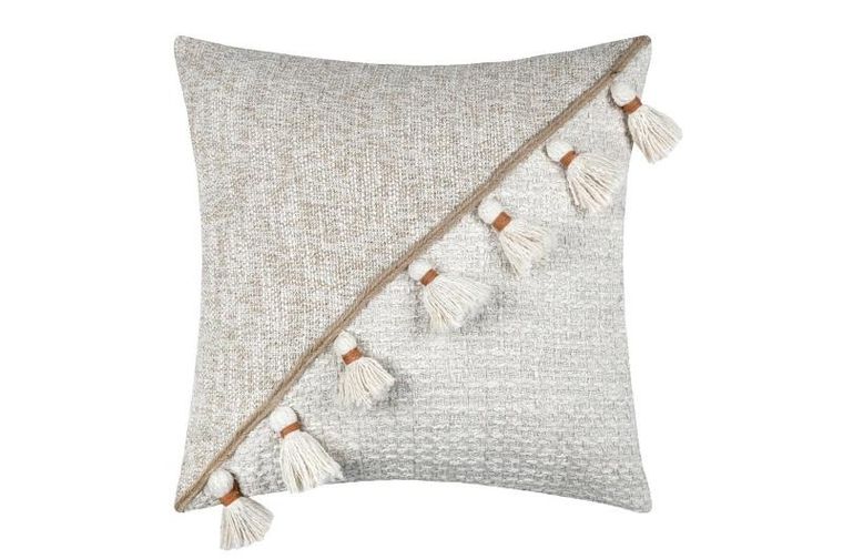 Stof, poduszka dekoracyjna, Ziana, boho z frędzlami, 45-45 cm