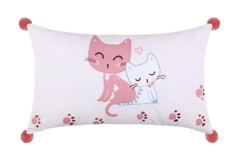 Stof, poduszka dla dziecka z pomponami, Zoeline, 30-50 cm