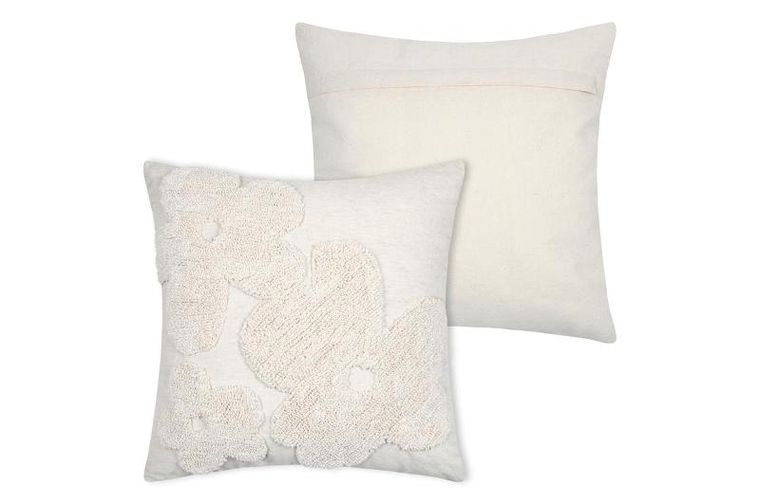 Stof, poduszka ozdobna z bawełny, tuftowana, Balma, 45-45 cm