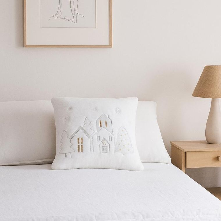 Stof, poduszka świąteczna hohoho, puszysta, 45-45 cm