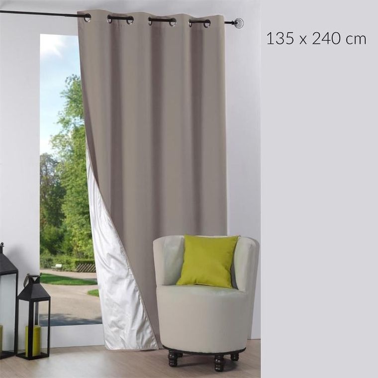 Stof, zasłona Termiczna na przelotkach Nelson, 135-240 cm