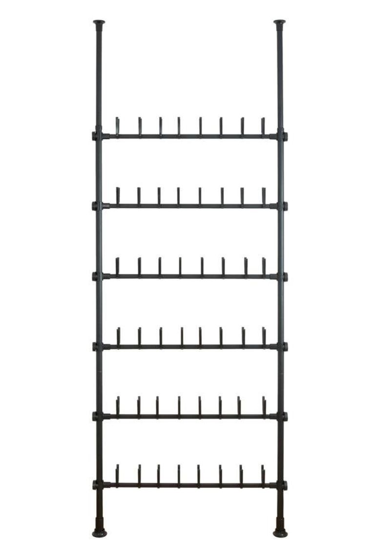 Stojak na buty teleskopowy, Herkules, czarny, wysokość 165-300 cm