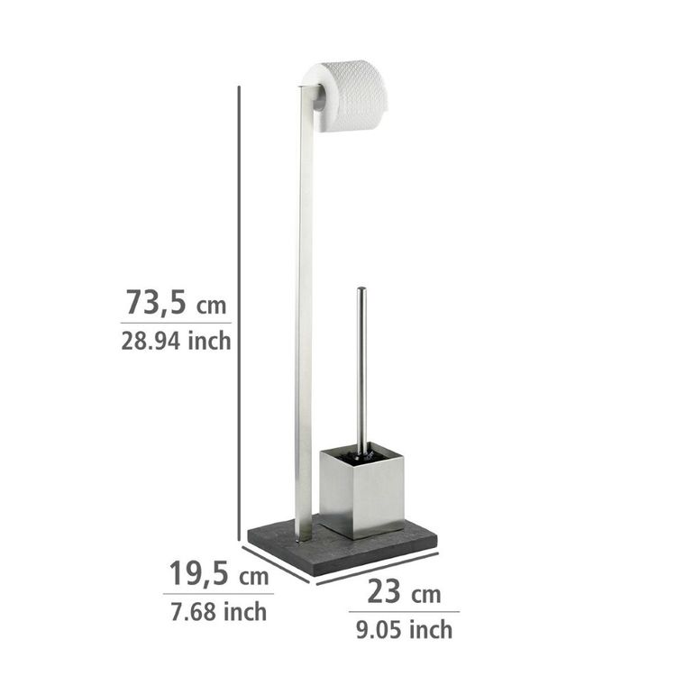 Stojak na papier toaletowy i szczotkę do WC, SlateRock, 2w1