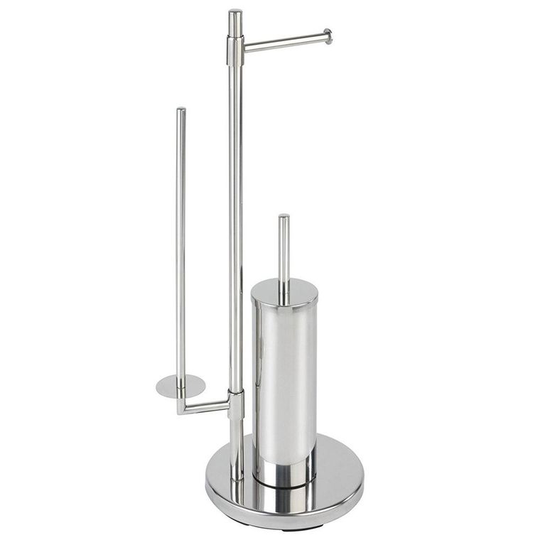 Stojak na papier toaletowy i szczotkę do WC, Universalo, Neo, 3 w 1