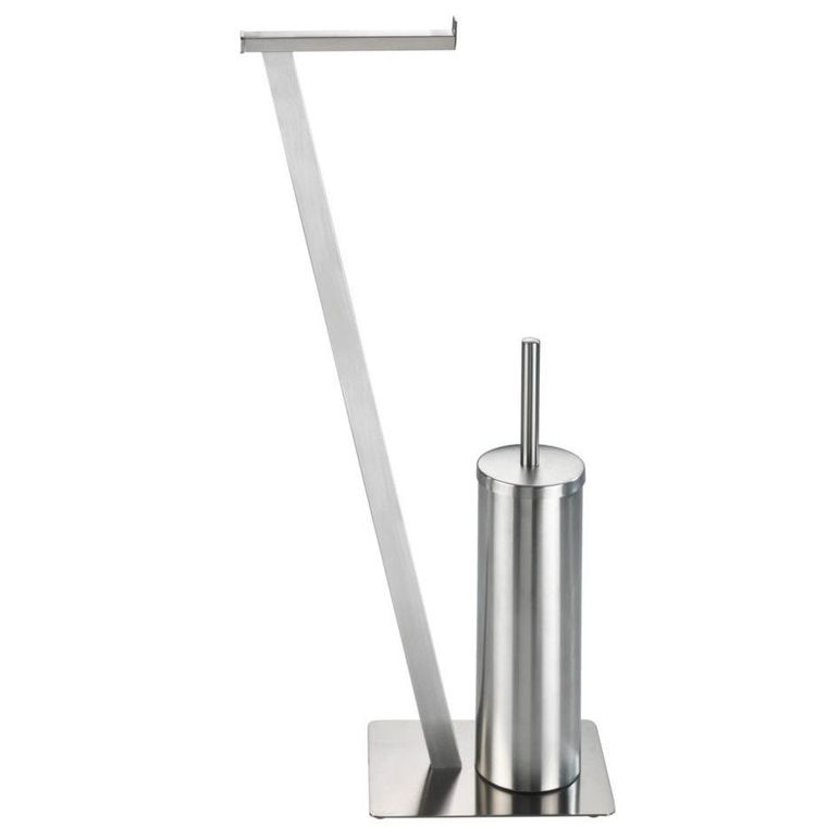 Stojak na papier toaletowy i szczotkę wc, Lirio, biały