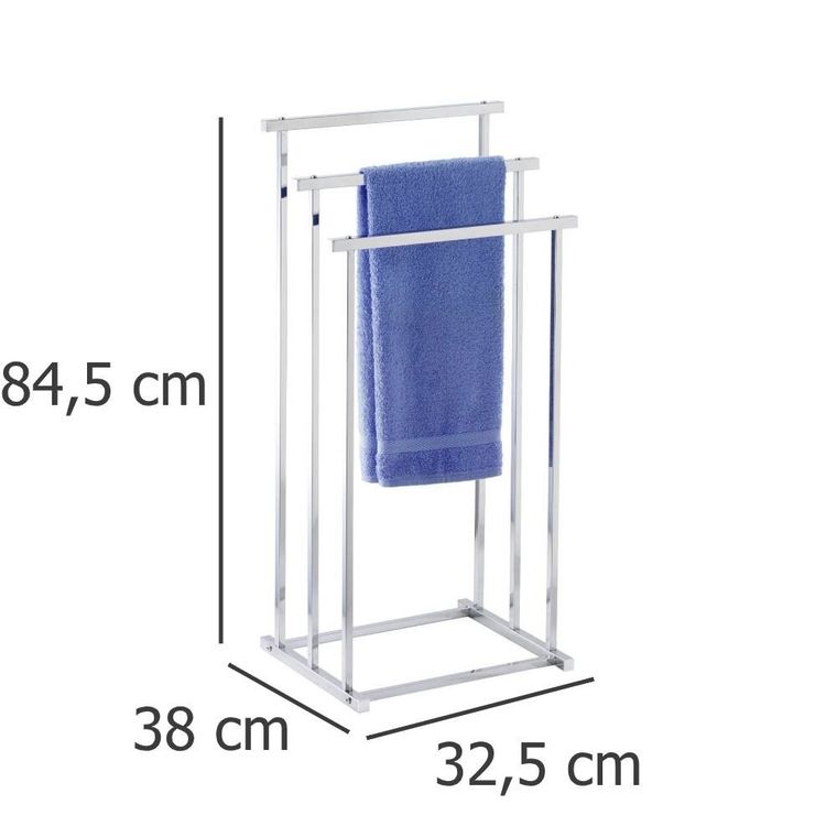 Stojak na ręczniki, Quadro, chromowany