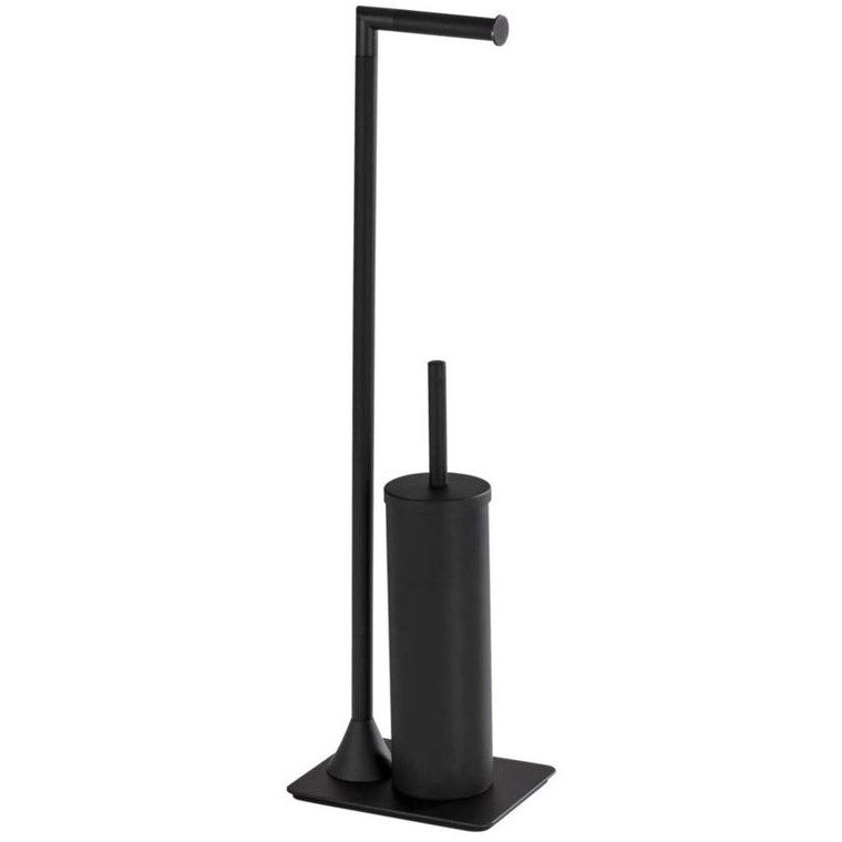 Stojak na szczotkę wc i papier toaletowy, Hella, czarny