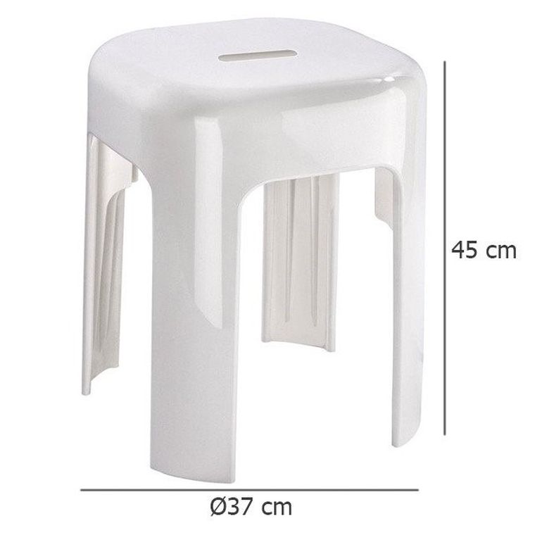 Stołek prysznicowy, plastikowy, Alaska