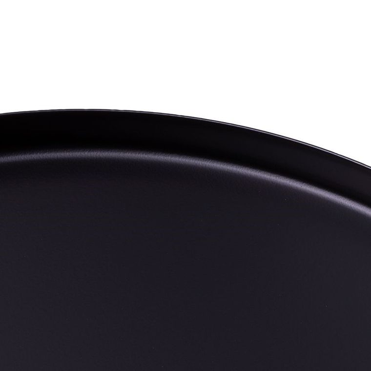 Stolik okrągły, metalowy, styl Loft, czarny