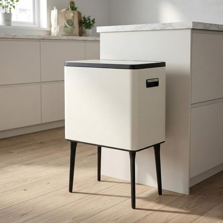 Storage Solutions, automatyczny kosz na śmieci, metalowy, 35l