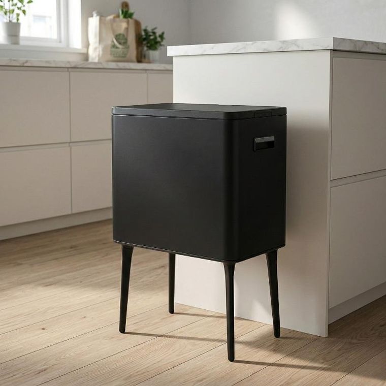 Storage Solutions, automatyczny kosz na śmieci, metalowy, 35l
