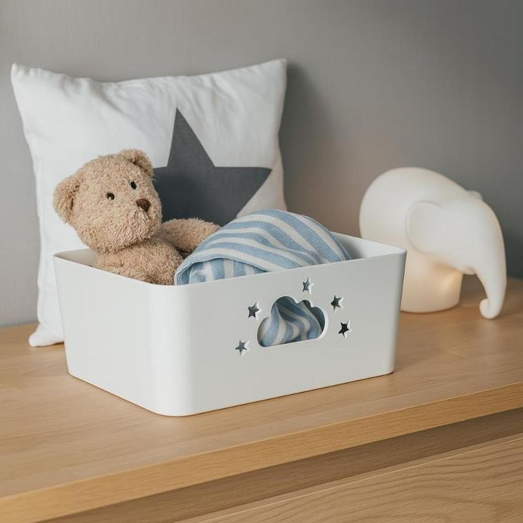 Storage Solutions, Nebula, koszyk do przechowywania z uchwytami, 11 cm