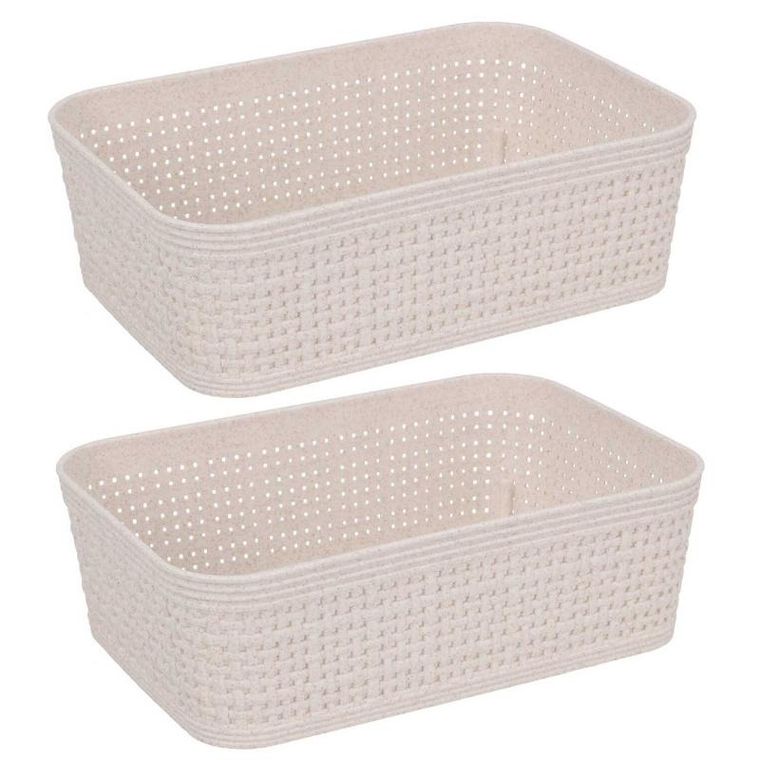 Storage Solutions, plastikowe koszyki do organizacji, 19-13,5-6 cm, 2 szt.