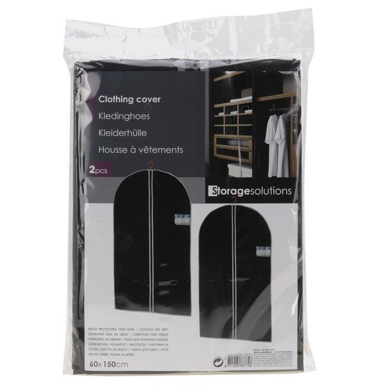 Storage Solutions, pokrowiec na ubrania, garnitur, 150-60 cm, 2 szt.
