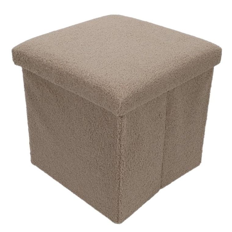 Storage Solutions, pufa ze schowkiem, Boucle Bini, 38-38-38 cm