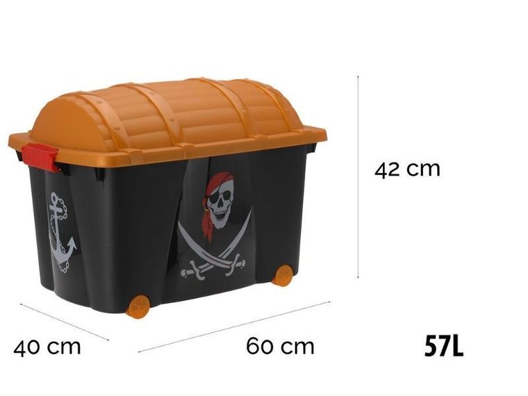 Storage Solutions, skrzynia pojemnik na zabawki, piraci