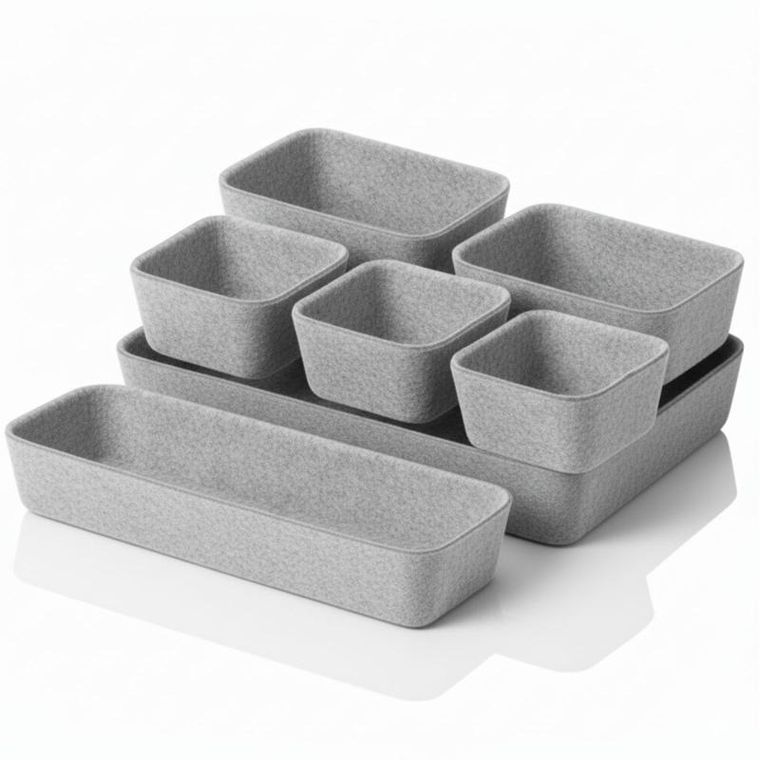 Storage Solutions, Smart, organizer do szuflady filcowy, 7 pudełek