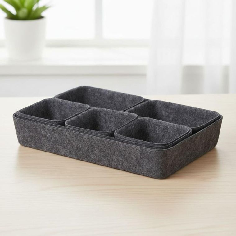 Storage Solutions, Smart, organizer do szuflady filcowy, 7 pudełek