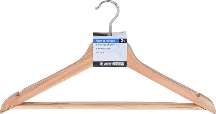 Storage Solutions, wieszaki drewniane na ubrania, 3 szt.