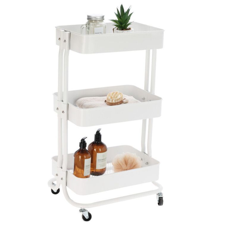 Storage Solutions, wózek kuchenny na kółkach, 3-piętrowy