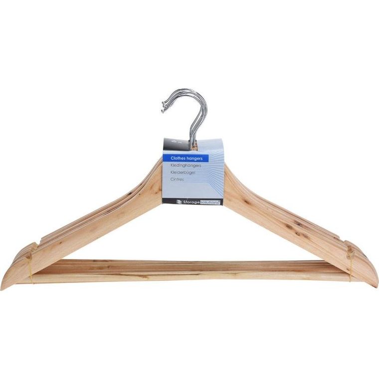 Storagesolutions, drewniane wieszaki na ubrania, 6 szt.