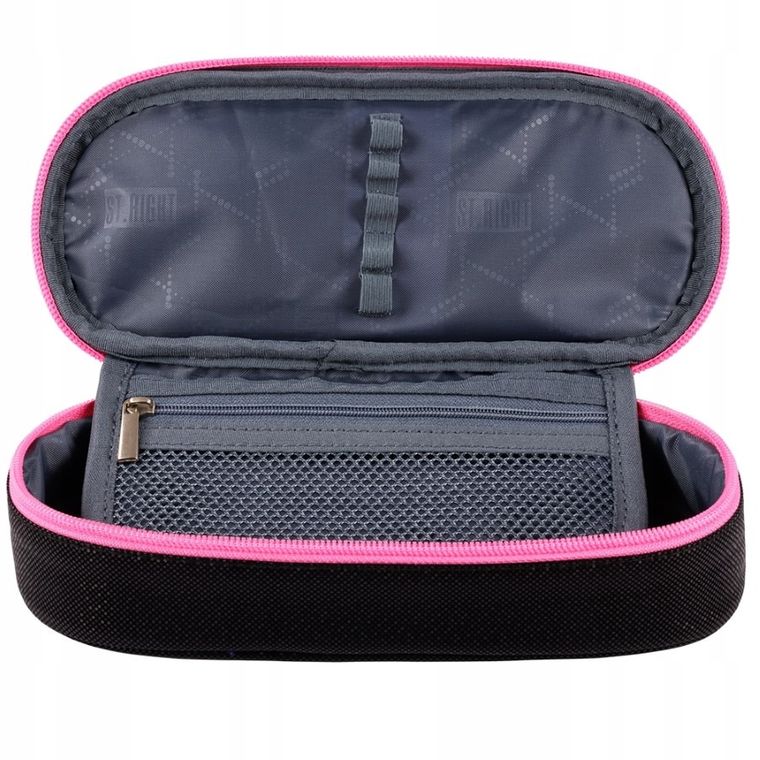 St.Right, piórnik owalny, Black Glitter