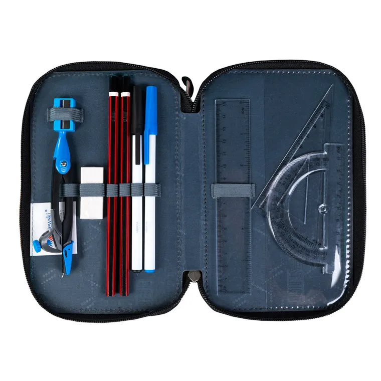 St.Right, piórnik rozkładany, potrójny, z wyposażeniem, Moro