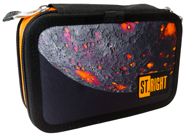 St.Right, piórnik rozkładany, potrójny, z wyposażeniem, Volcanic Moon