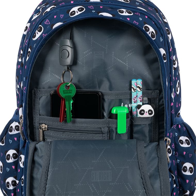 St.Right, plecak szkolny, 3-komorowy, Love Panda