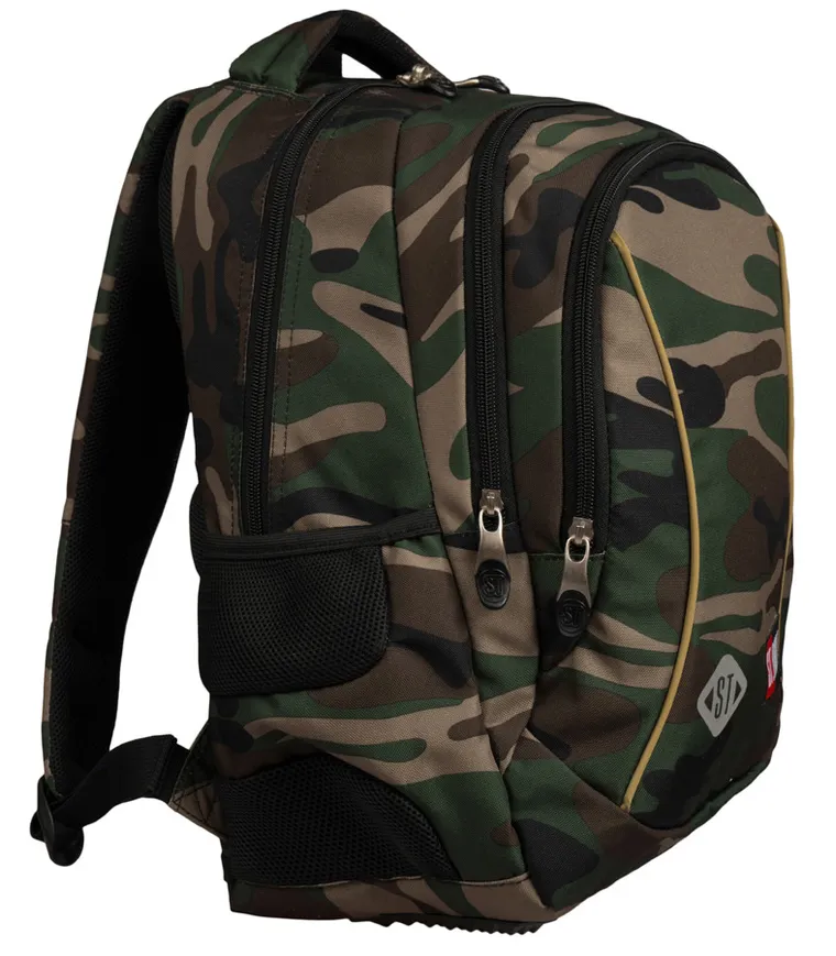 St.Right, plecak szkolny, 3-komorowy, Moro