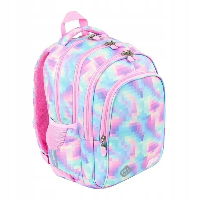 St.Right, plecak szkolny, 4-komorowy, Pastel Pixels