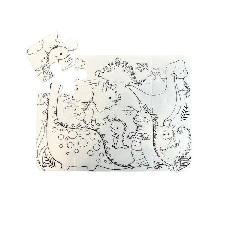 Strigo, Funny Mat, Dinozaury, puzzle do kolorowania