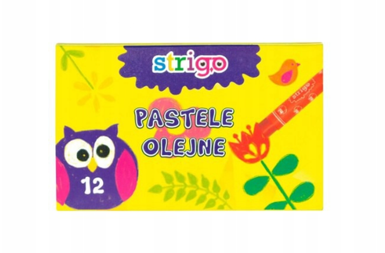 Strigo, Jumbo, pastele olejne, 12 kolorów
