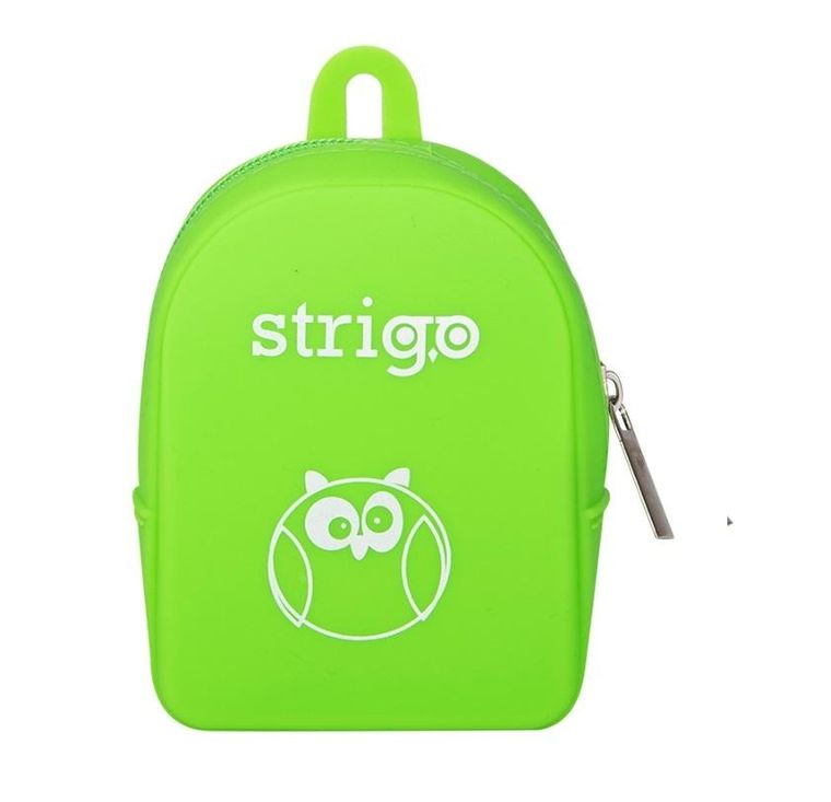 Strigo, portfelik silikonowy, zielony