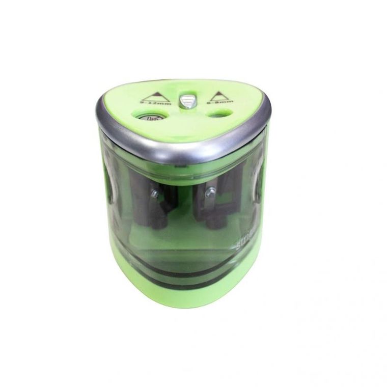 Strigo, temperówka elektryczna, 2 ostrza, jasnozielona