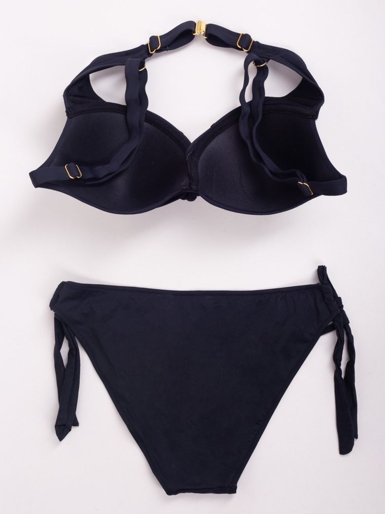 Strój kąpielowy damski dwuczęściowy, czarny, Yoclub