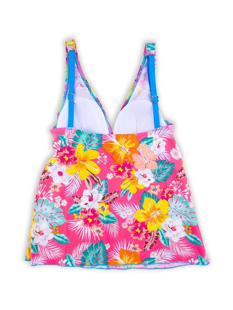 Strój kąpielowy damski jednoczęściowy, tankini, różowy, Mariss