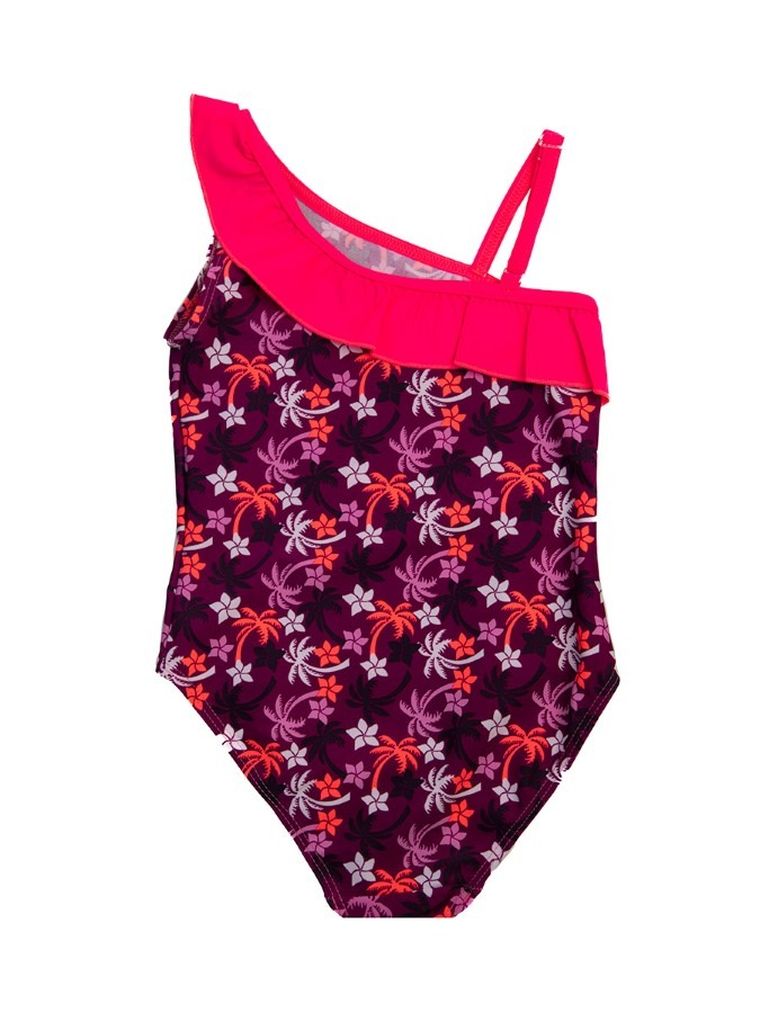 Strój kąpielowy dziewczęcy jednoczęściowy, ciemnofioletowy, Mariss