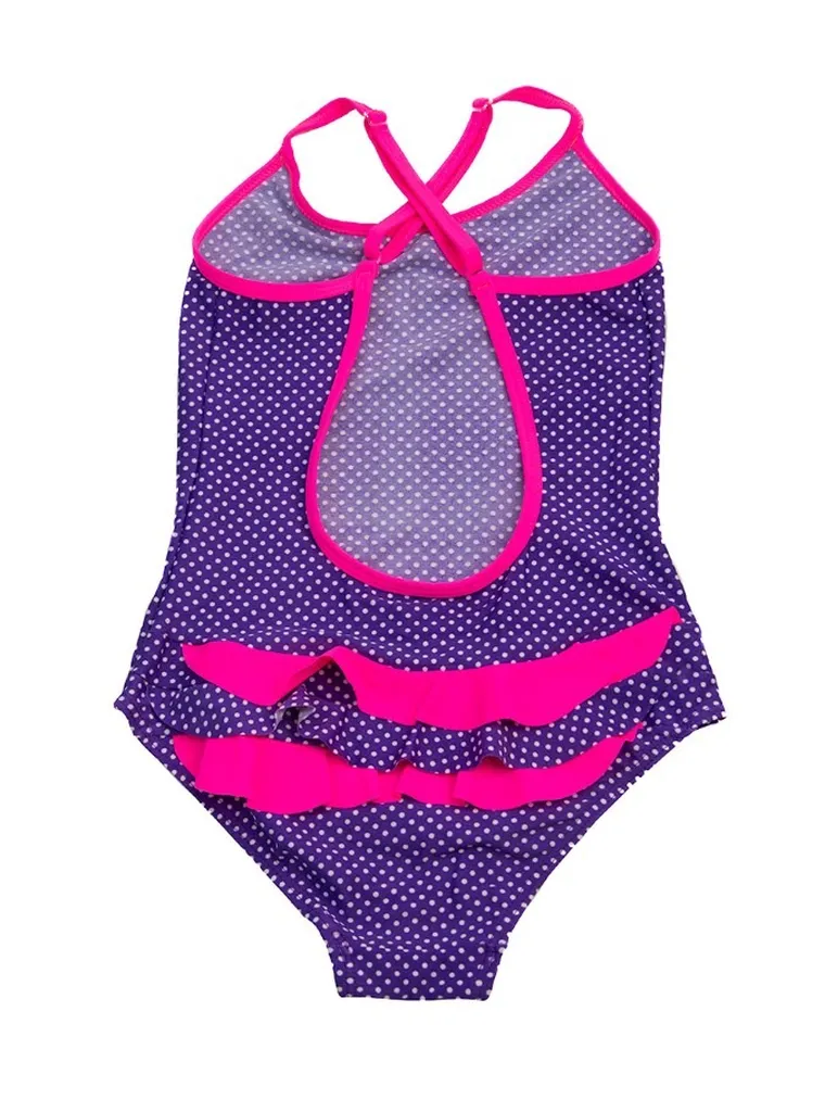 Strój kąpielowy dziewczęcy jednoczęściowy, fioletowy, Mariss